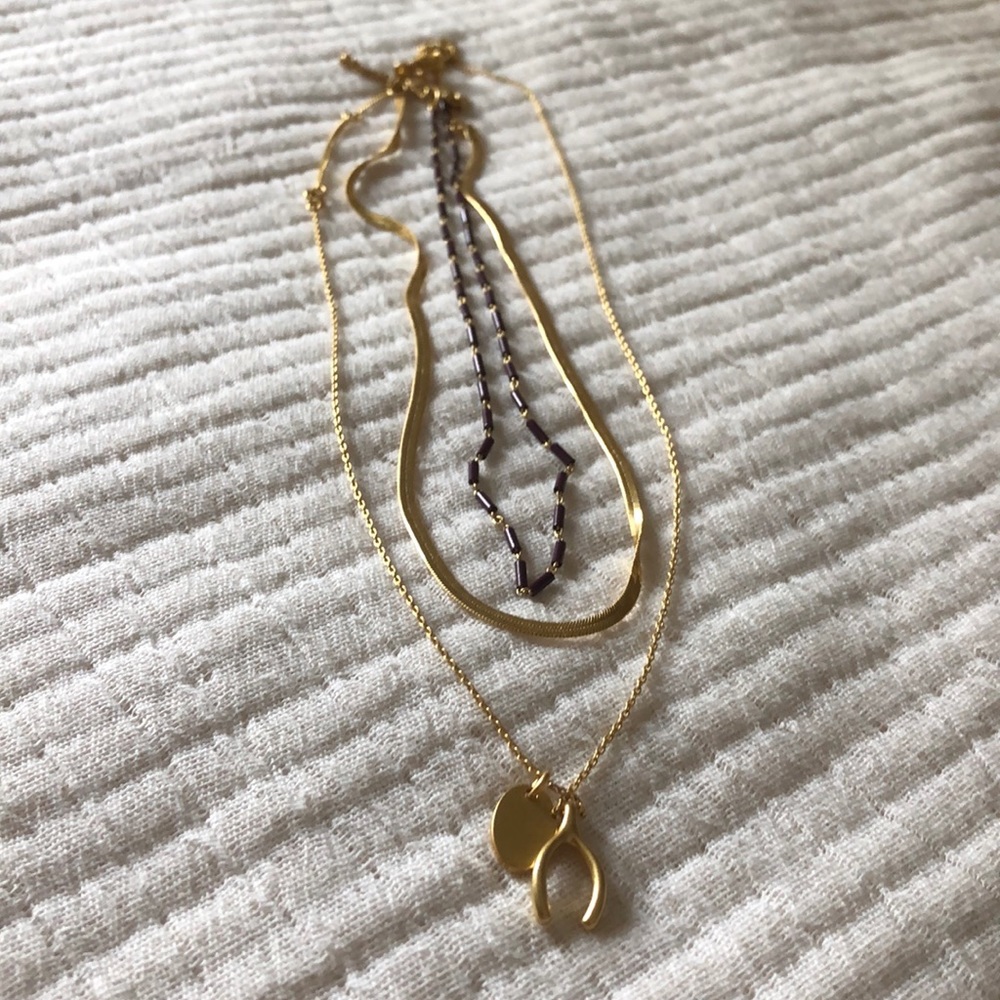 Gold Madewell Layered Necklace Set